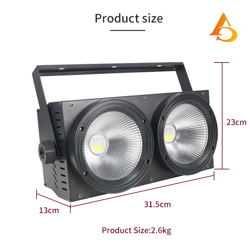 200w COB 2x100W RGBW 4-in-1 Blinder Strobe Dye Atmosphere Stage Light Wedding Bar Music Festival DJ Disco