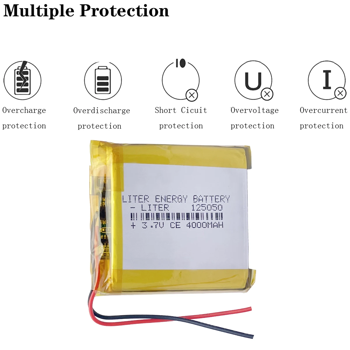 3.7V 4000mAh 125050 litowo-polimerowy ładowalne ogniwa Lipo akumulatorów litowo-polimerowy Li-Po-li-jonowy do elektrografu przenośny głośnik PDA