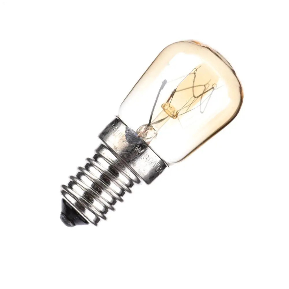 New PCSLot 15W 25W E14 Oven Light Lamp High Temperature 300 Degrees Steam Light Bulbs 220V240V Tungsten Lamp