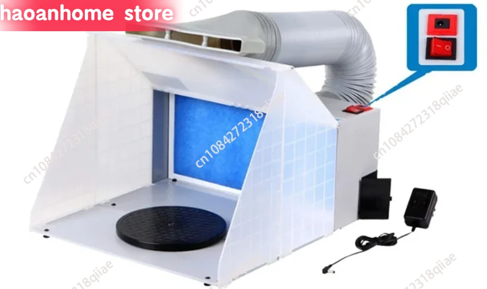 25W Portable Airbrush Spray Booth Set 100-240V