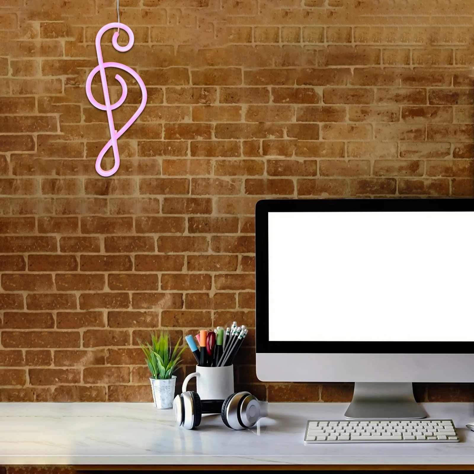 

Musical Note PVC Neon Signs Wall Decor Bar Light Adornment Creative Shape Lighting Effects Affordable