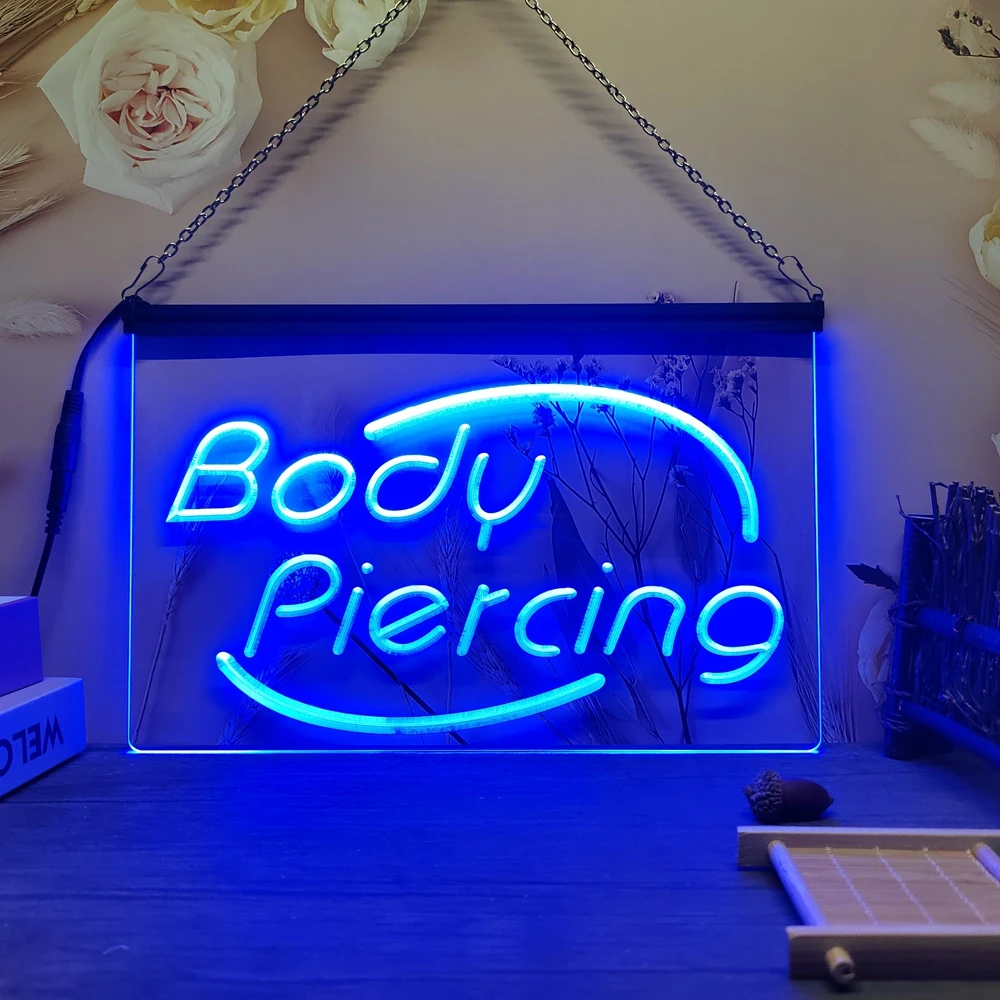 Körperschmuck-Tattoo-Studio – 3D-geschnitztes LED-Neon-Schild für Heimdekoration, Wand, Hochzeit, kreatives Schlafzimmer, Schreibtisch