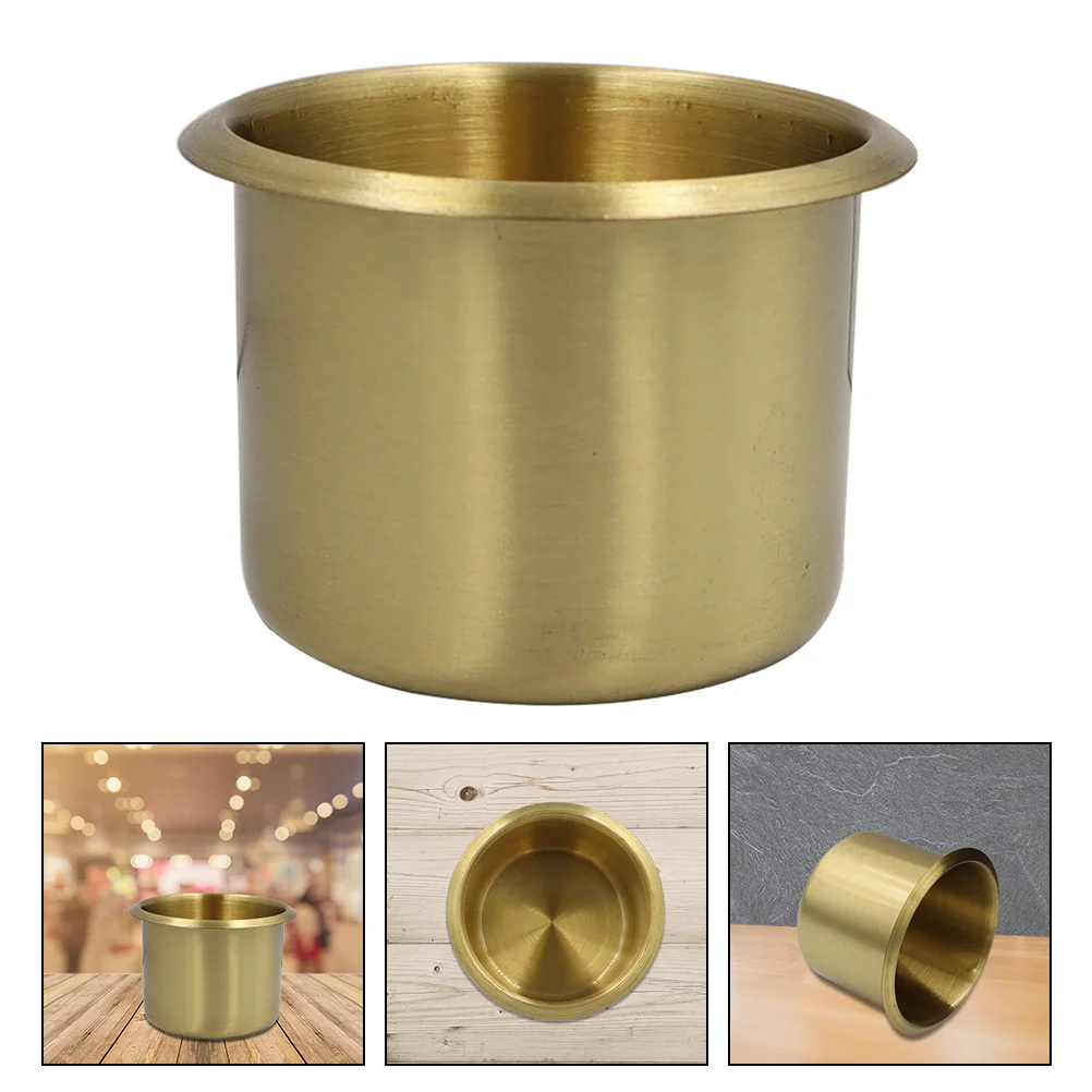 

RV Modification Cup Saucer Holder Drink Can Embedded Recessed Drop Copper Drinks Insert