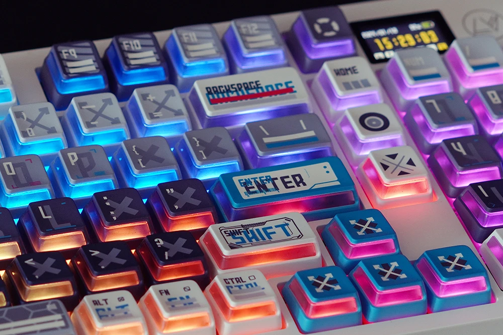 Imagem -05 - Capxxx-remodelação Plano Keycap Pbt Doubleshot Dye Subbed Acklit para Teclado Mecânico Branco G60 87 Tkl 104 108 Ansi Bm60 pc