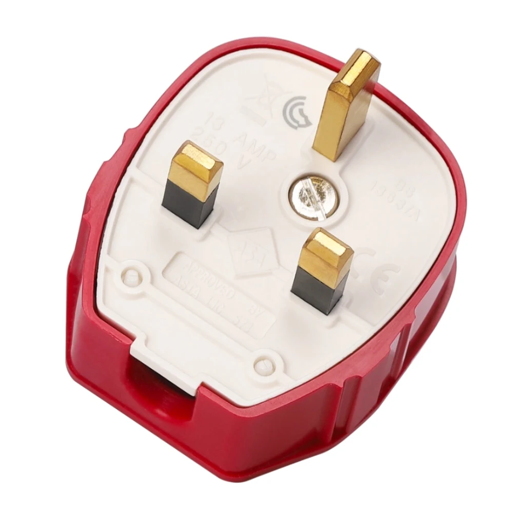 Audiophile HiFi MK Hospital Property Plug 13A Fused BS1363 UK 3 Pin Gold Plated Mains Power Plug Medical Grade Audio Supply Plug