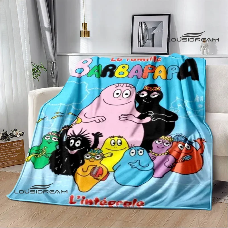 Barbapapa Cartoon Blankets Picnic blanket blankets for beds Flange Warm blanket Home travel blankets bed linings birthday gift