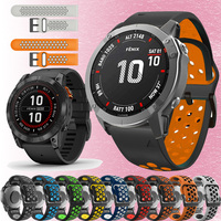 QuickFit 26 22mm Two Tone Silicone Strap for Garmin Fenix 7X 7 Pro 6X 6Pro 5X 5 Plus Bracelet Epix Pro 51/47mm Women Smartwatch