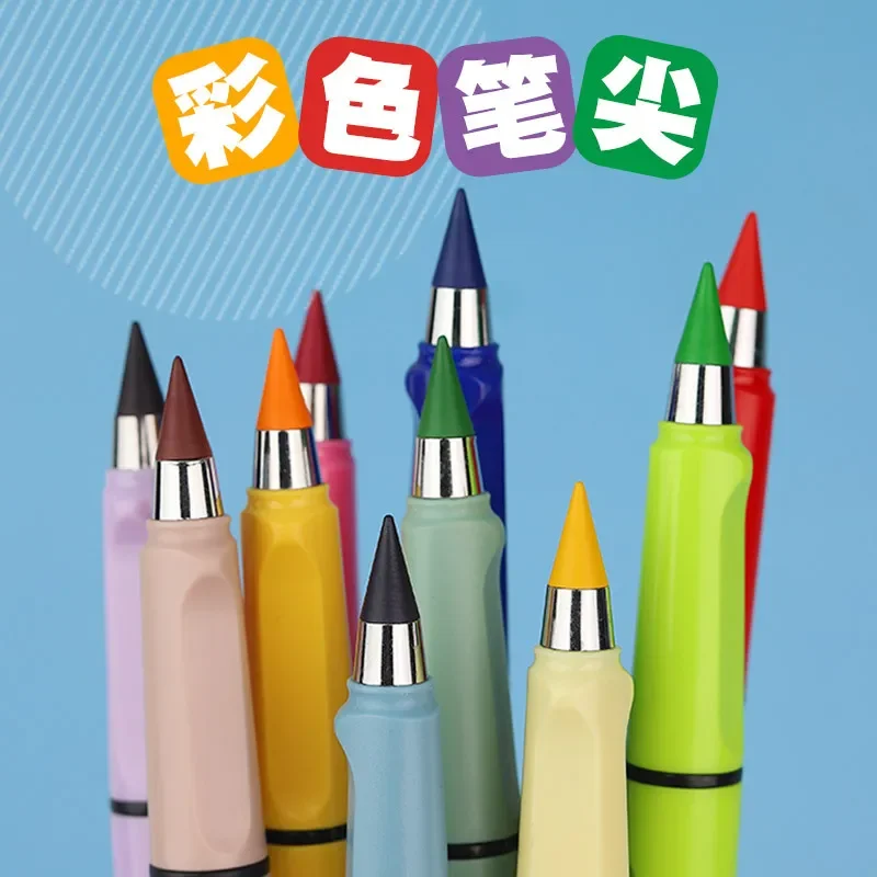 12 Color Sets Without Ink Eternal Pencils And Erasers Infinite Writing Eternal Erasable Pencils Children\'s School Art Supplies