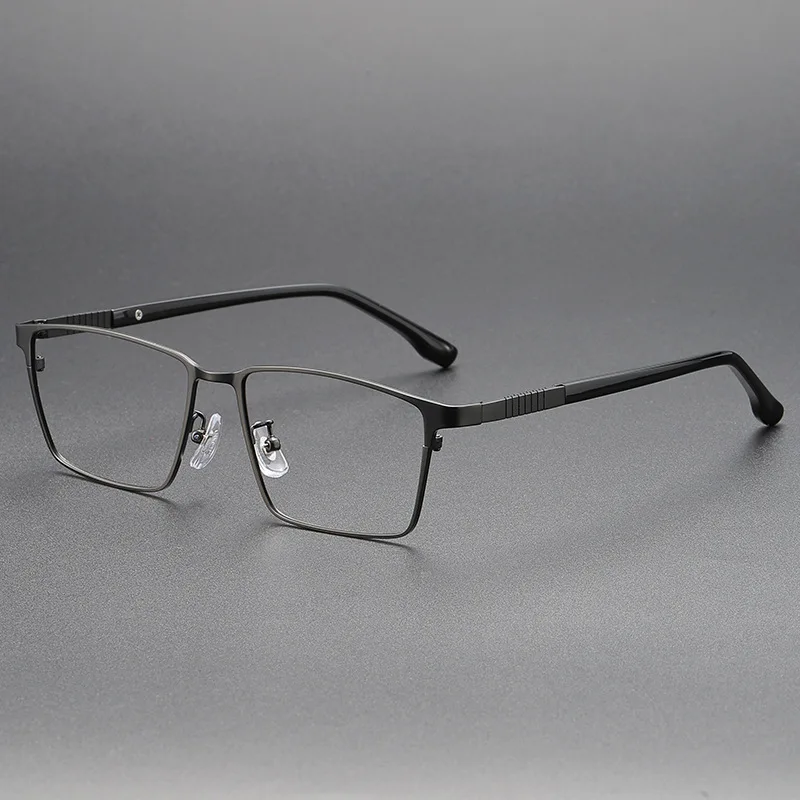 

Новые ультралегкие оправы для очков из ацетата и титана 2026 года, винтажные деловые прямоугольные оправы для мужчин и женщин