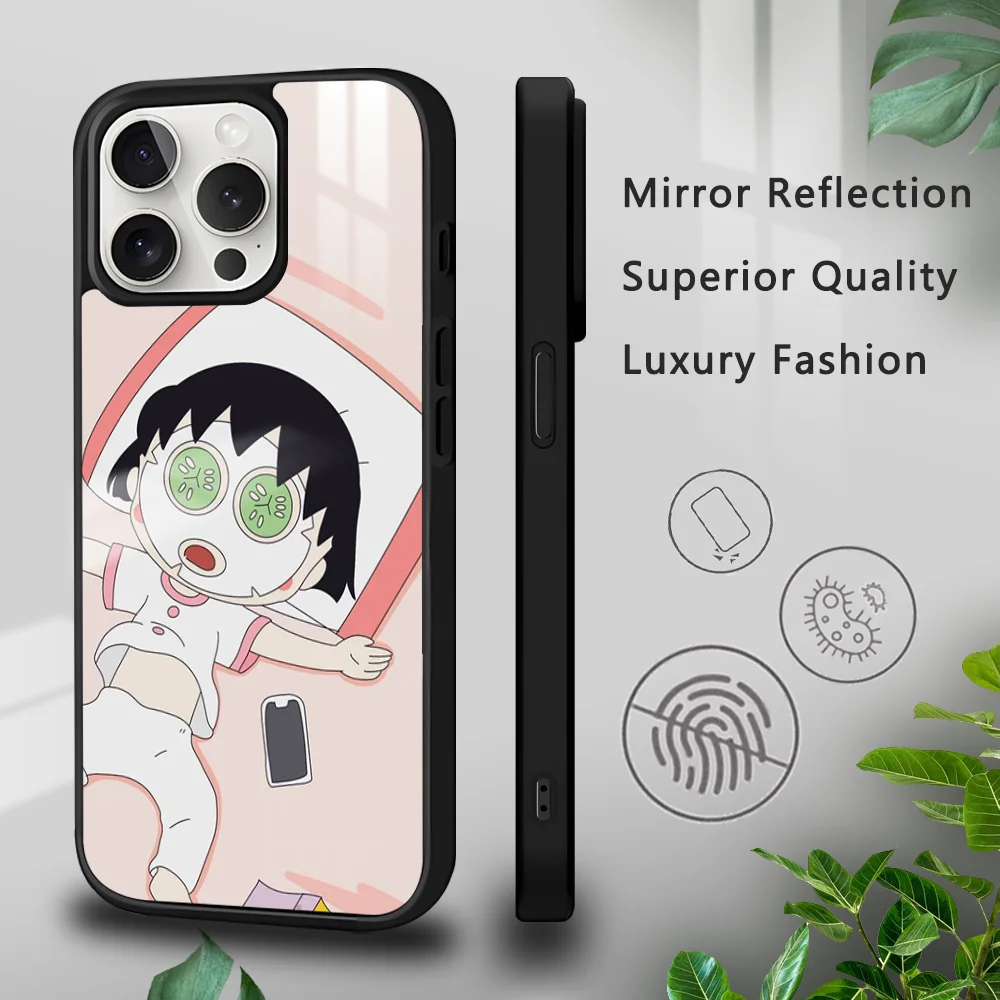 Catoon Chibi M-Maruko ChanS Phone Case For iPhone 16 15 14 13 12 11 Pro Xs Max Mini Plus Celulares Hard Funda