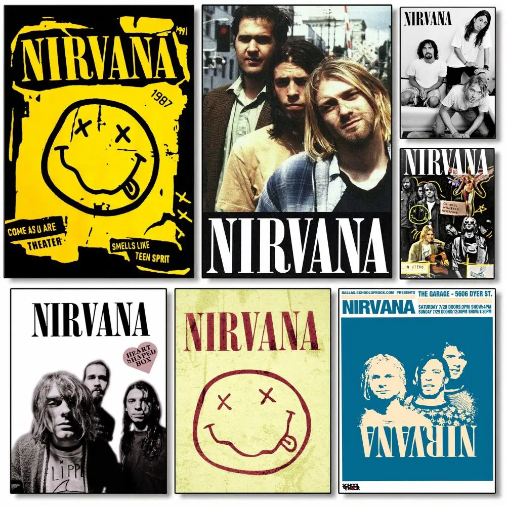 Nirvana Band Poster High Quality Wall Art for Home Bedroom Living Hallway Perfect Gift