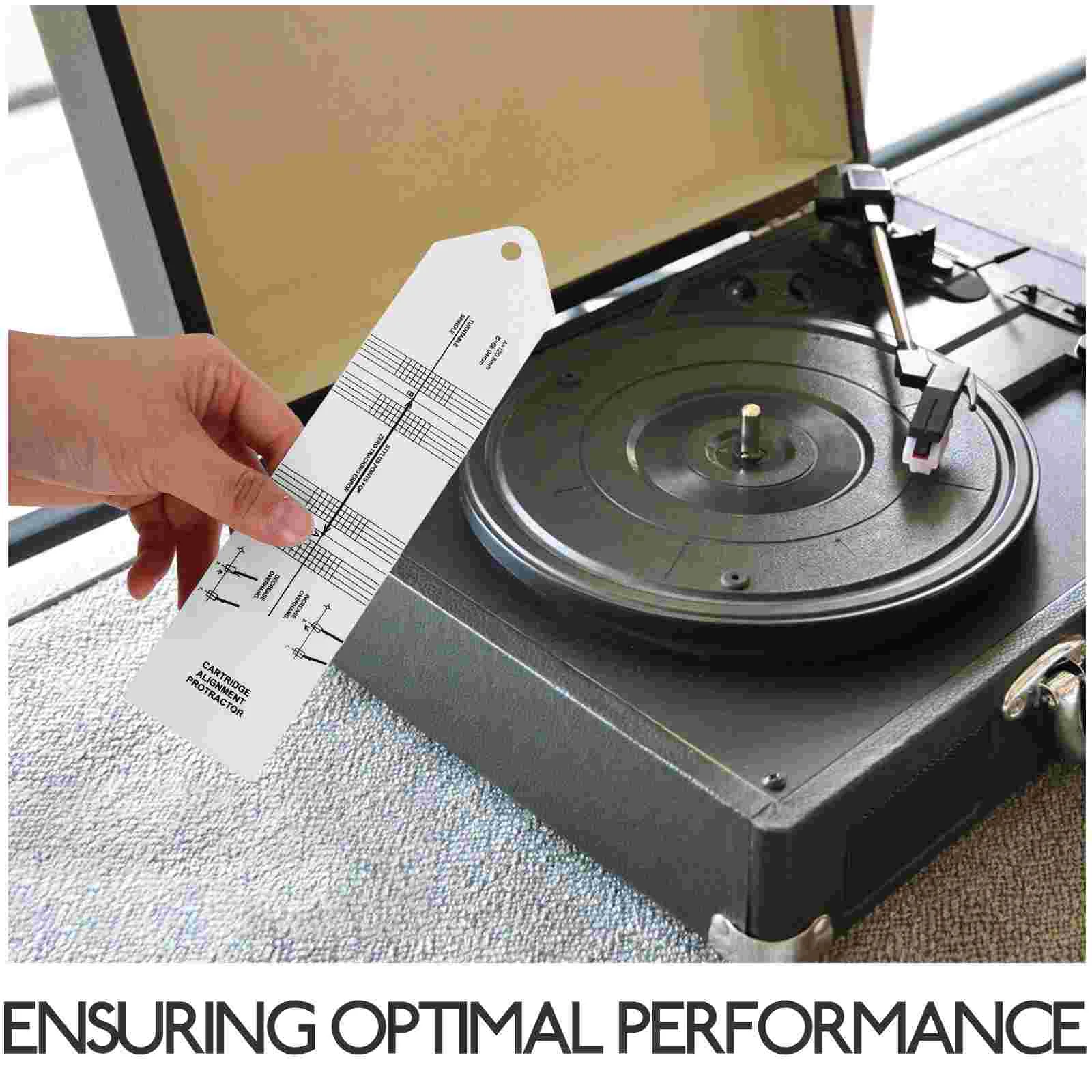 Vinyl Calibrator Turntable Stylus Force Gauge Pressure Headshell Plastic Protractor
