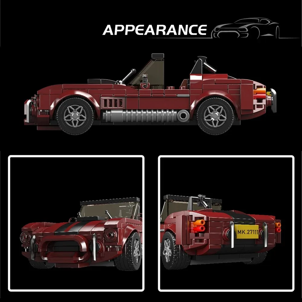 MOLD KING 27111 27112 Cobra deportes bloques de construcción de automóviles ciudad técnica clásico modelo de carreras decoración de escritorio montar juguetes niño regalo