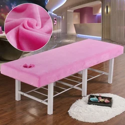 Thick Velvet Bed Cover Simple Beauty Bed Covers Crystal Massage Bed Cover With Hole For Hospital Hotel Beauty Salon