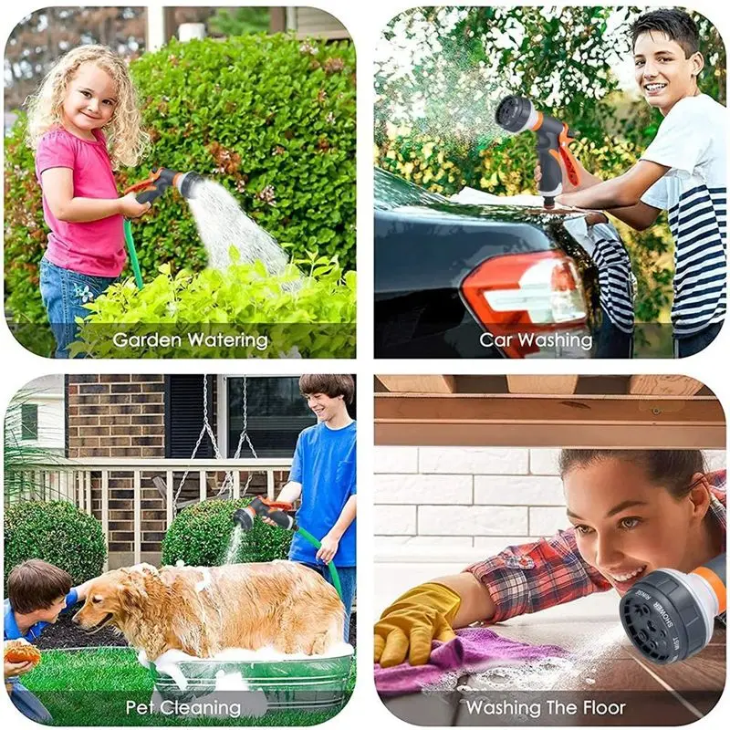 Adjustable Garden Watering-Gun 8 Modes High Pressure Sprayer Lawn Irrigation Nozzle,Plant Care-AA26