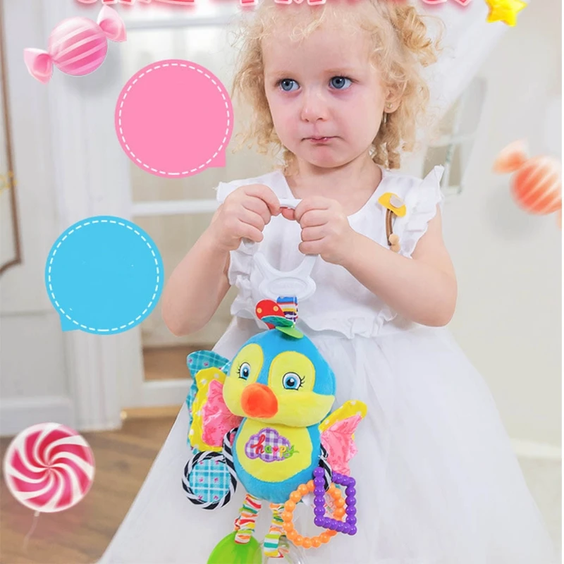 

Animal Shaped Stroller Hanging Rattle Accessories Early Educational