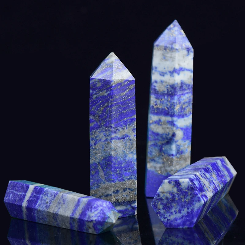 Natural Stone and Crystals Point Wand Witchcraft Hexagonal Prism Obelisk Amethyst Fluorite Mineral Stones Crafts Home Decoration view 3