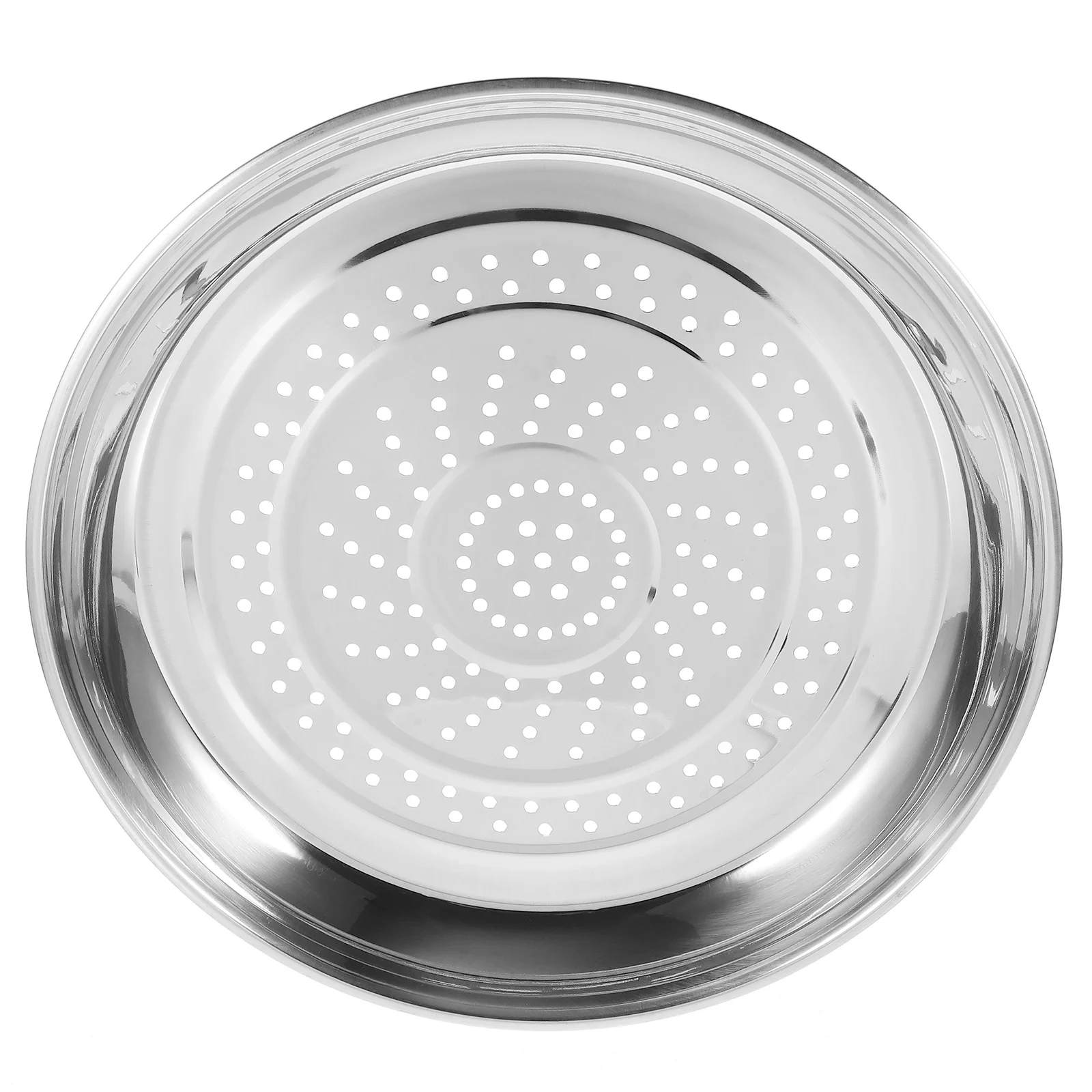 

Stainless Steel Steaming Dish 34Cm Heavy Duty Steamer Rack for Wok Food Grade Non-Rust Cooking Plate Steam Vegetables Fish Buns