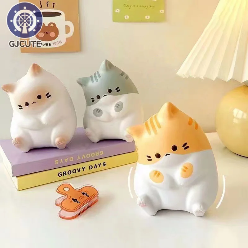 Cute Cat Stress Relief Squishy Toy PU Squeeze Antistress Ball Cartoon Table Ornaments Slow Rebound Reliever Toys