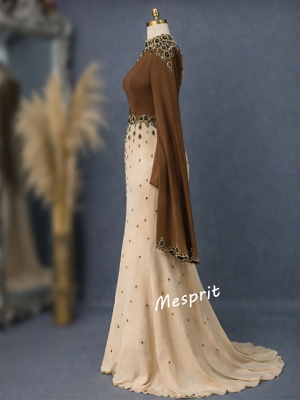 Customized Glitter Rhinestone Saudi Arabian Formal Evening Dress Mermaid Pleat Long Dresses Bespoke Occasion Elegant Party Gown image 3
