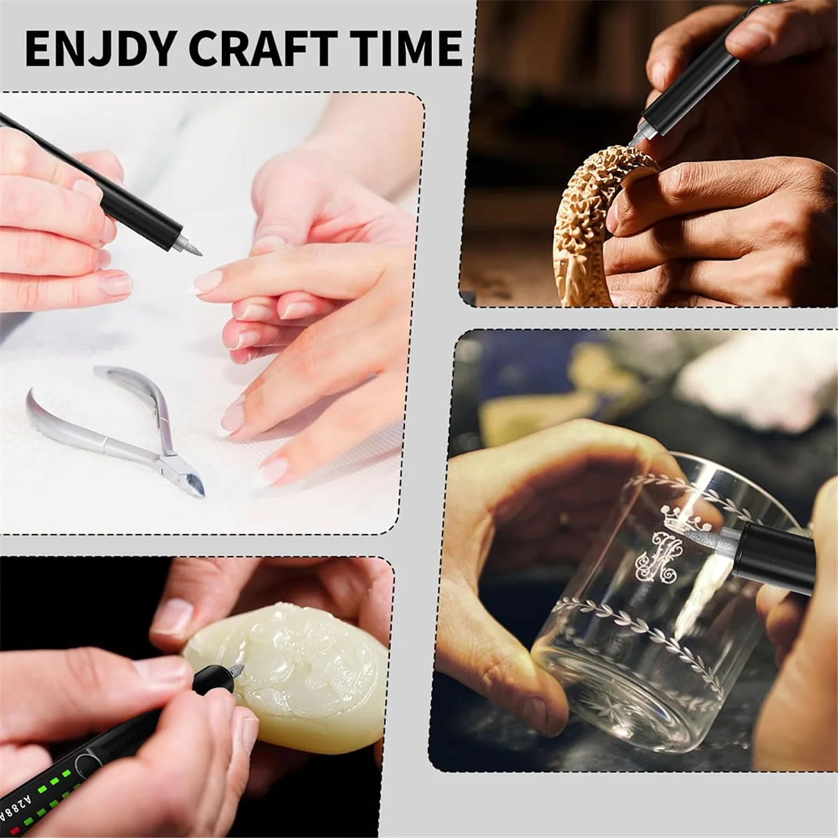 

A13M 41Pcs Engraving Pen Set with LED Light,USB Rechargeable Cordless Engraving Machine,Engraving Tools for Artists and DIY