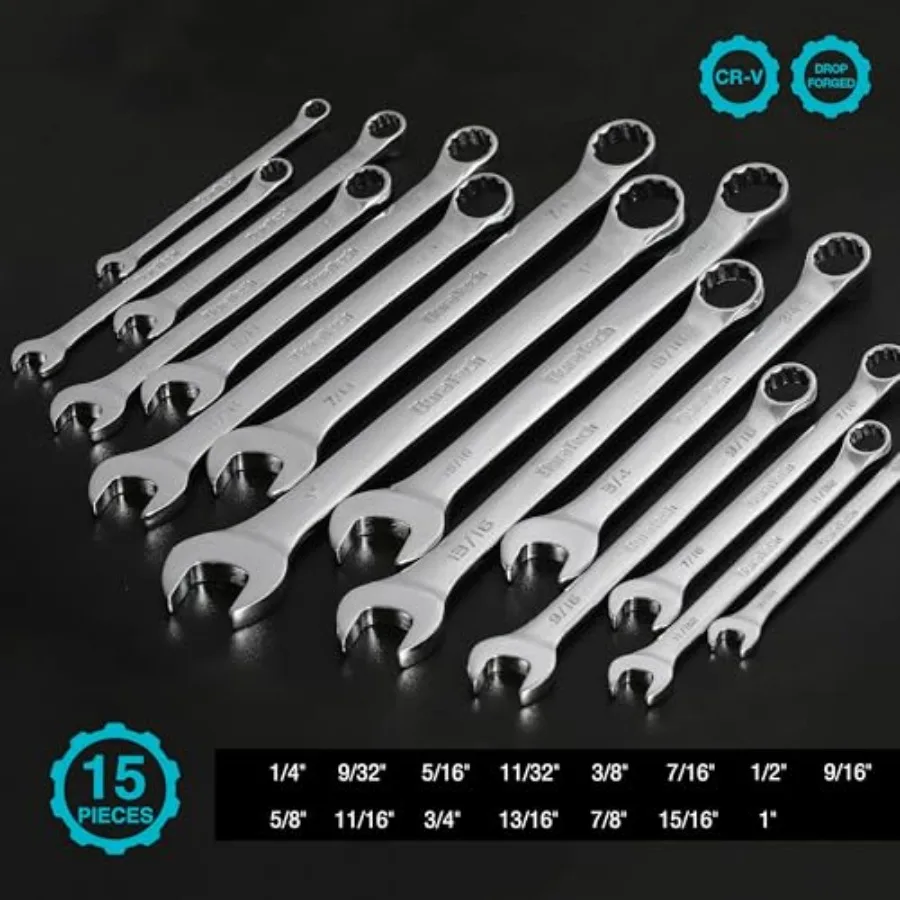 Combination Wrench Set, SAE,,1/4