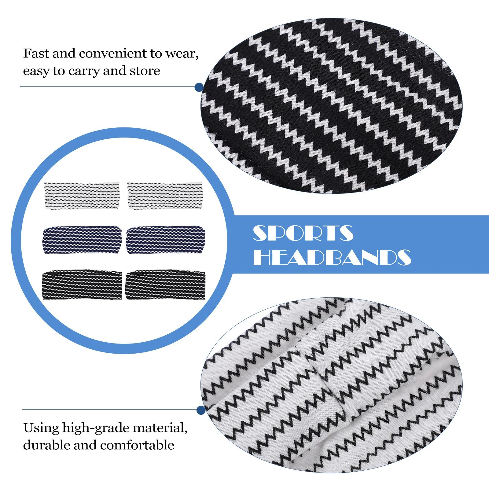 

6pcs Sports Headb s Polyester Elastic Yoga Wraps Running Hair Accessories Women Hiking Decorations Lightweight Durable Hair