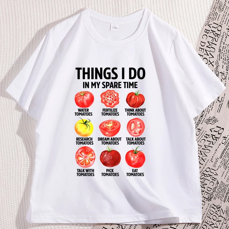 Things I Do in My Spare Time Tomatoes T Shirt Funny Tomato Gardening T-Shirt Farm Tomato Lovers Tshirt Gardener Clothes