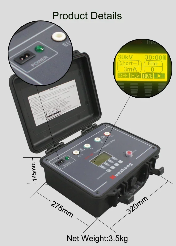 Digital Insulation Resistance Test Equipment 30KV Multi Channel Insulation Resistance Tester Hot Sale