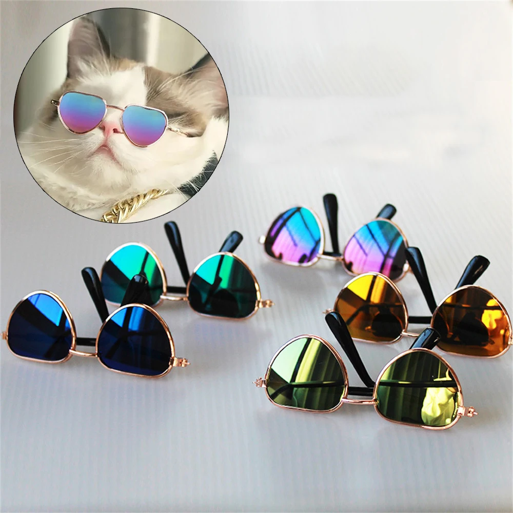 Cute Handsome Sphynx Cat Love Glass Reflection Eye Wear Pet Accessories for Small Dogs Gotas Katten Kedi mascotas Photos Glasses