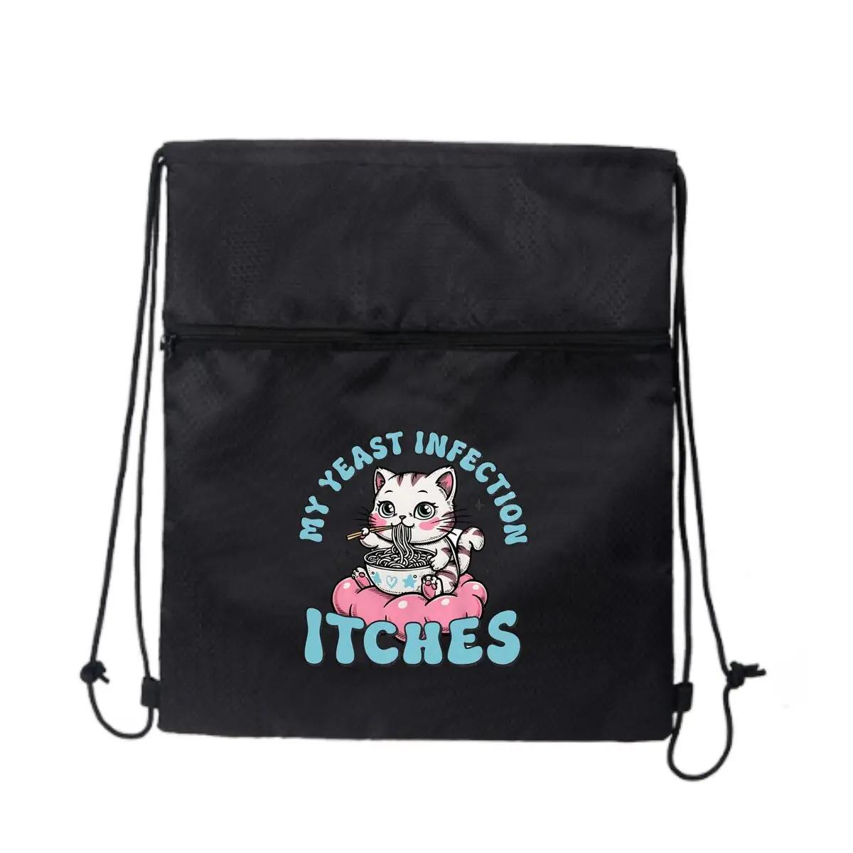 

Дрожжевая инфекция Забавный кот Искусство Рюкзак на шнурке Спортивный рюкзак большой емкости