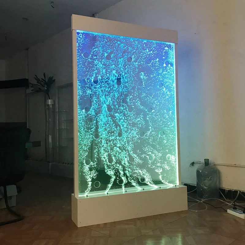 Custom. dancing LED acrylic water bubble panel wall used for room decor & divider with multi-colors LED light wall