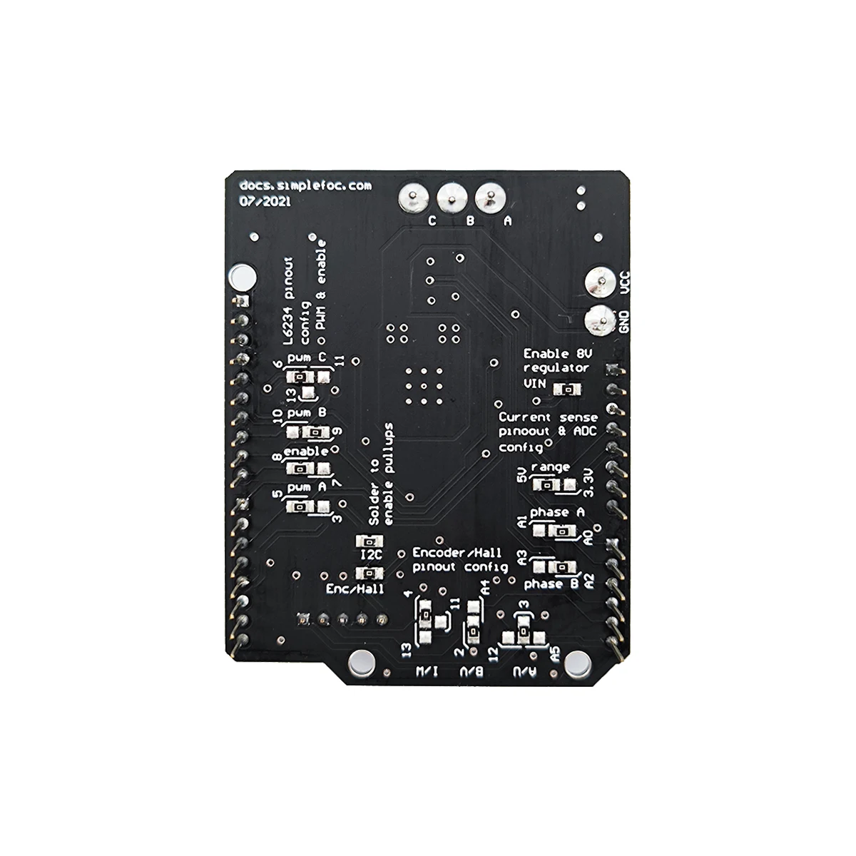 SimpleFOC Shield v2.0.4 L6234D Motor Drive Board Support Open Loop Speed Open Loop Position Closed Loop Torque Speed Control