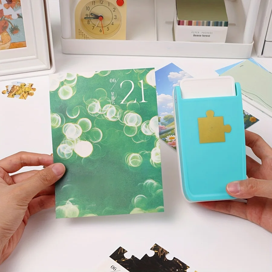 1pc Jigsaw Puzzle Maker - DIY Photo and Pattern Punch, Personalized jigsaw puzzle customization photo jigsaw puzzle making tool