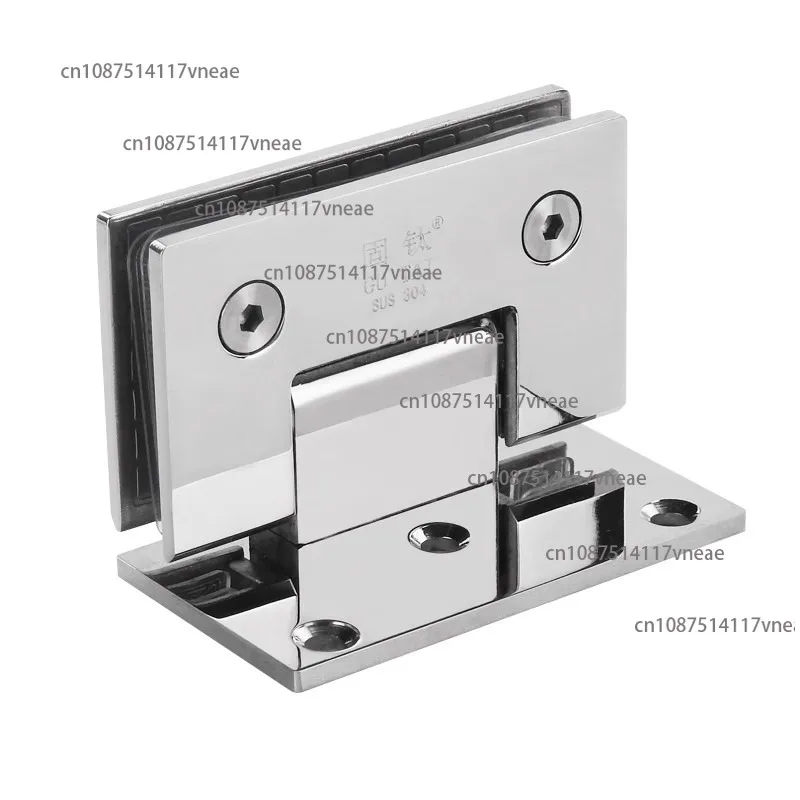 

Стеклянная дверь для ванной комнаты, нержавеющая сталь 304, настенное крепление для стеклянного душа, крепежный зажим, хромированная дверная петля (отверстие 90 градусов)