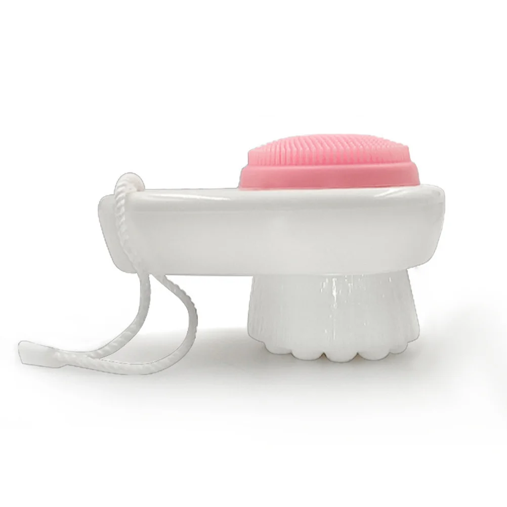 Double Sided Silicone Face Washing Brush Soft Facial Cleanser Scrubber Deep Cleansing Exfoliating Massage Skin Tool