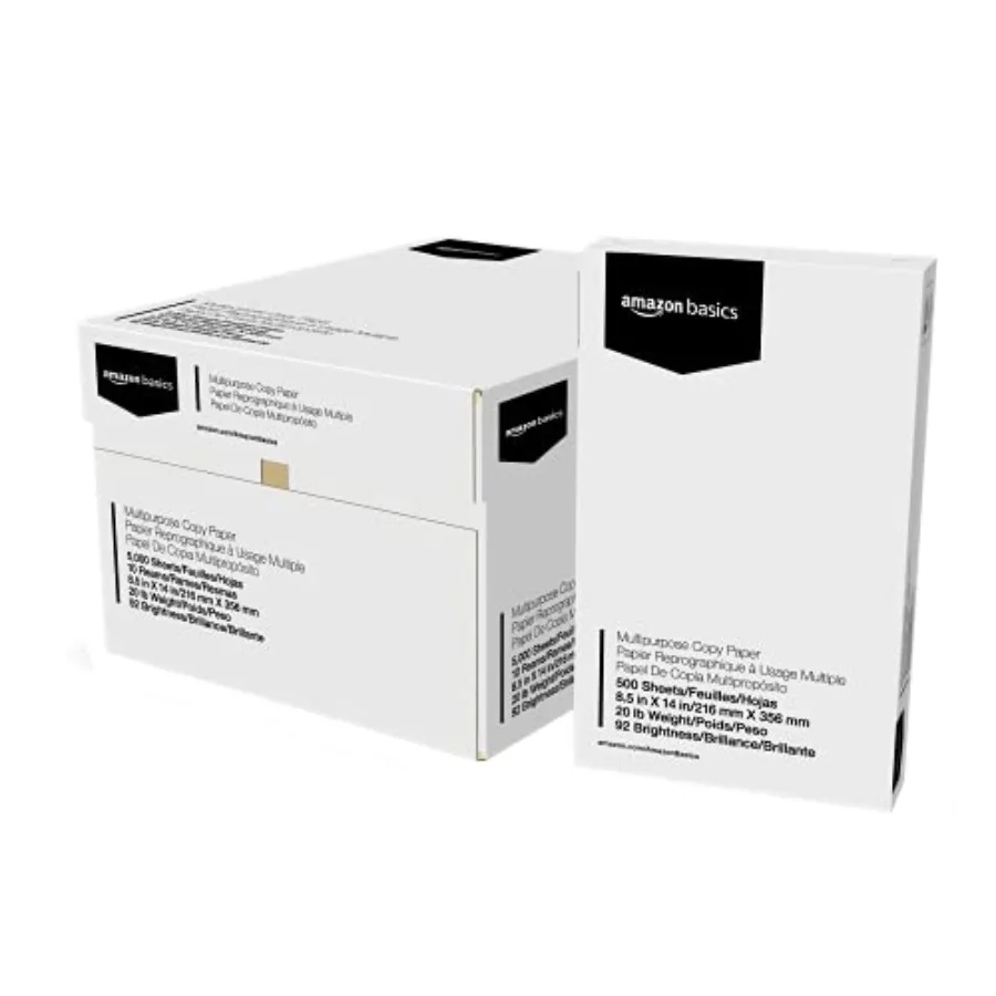 

Multipurpose Copy Printer Paper, 20 lb, 8.5 x 14 Inch,,000 Sheets,92 Bright, White