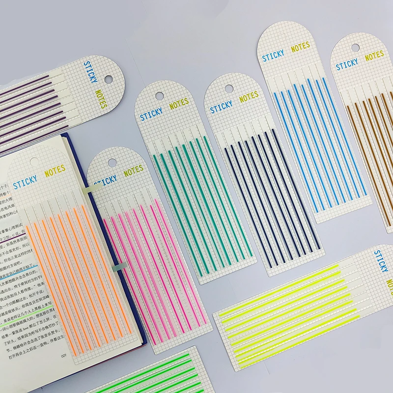 Imagem -02 - Transparent Index Postou-sticky Notepads Papelaria Kawaii Notas Papel Adesivo Material Escolar 21packs