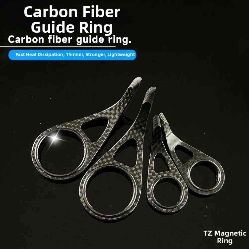 Carbon Fiber Material Rod Guide Bracket Corrosion Resistant TZ Ring Insert Carbon Fiber Rod Guide Ultra-light Weight KT/KW Type