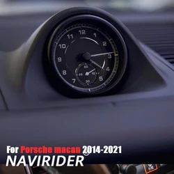 New Upgrade LCD Car Stopwatch For Porsche Macan 2014-2021 Interior Dashboard Central Clock Compass Time Electronic Meter