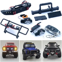 TRX4M LED Front Bumper Electric Winch Controller for 1/18 RC Crawler Car Traxxas TRX4-M for Defender for Bronco for Chevrolet