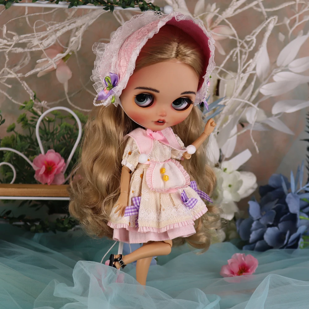 Cutie Maid ICY DBS Blyth Doll Joint Body Tan Skin Matte Face Pouting Mouth 1/6 BJD Neo Ob24 Anime Girl