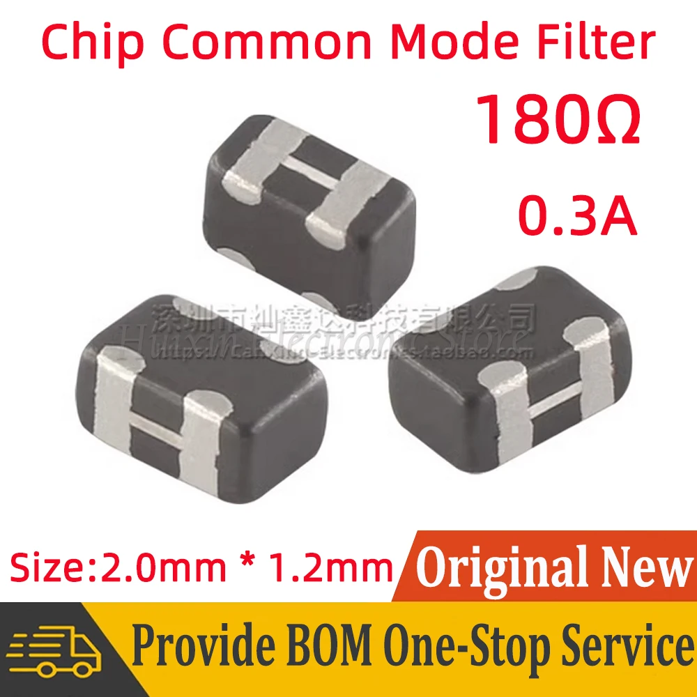 

10pcs Chip Common Mode Filter SMD Impedance 180Ω 180 Ohm 0.3A 300mA EMI Signal Transmission Line Noise suppression Cancelling