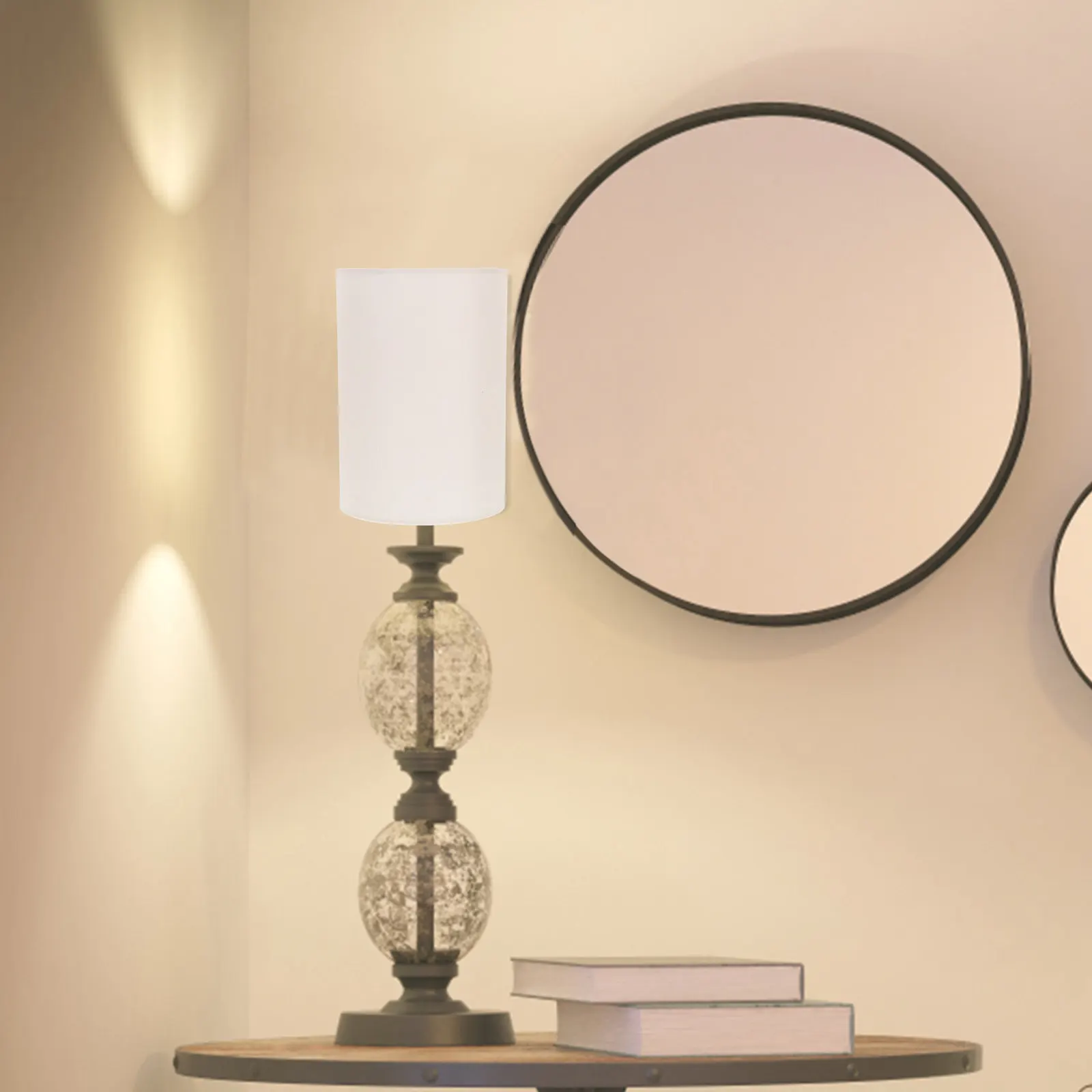 

2 шт. круглых абажура из льняной ткани, современный минималистичный светильник для подвесных, напольных, настенных и настольных ламп, декор для спальни и гостиной