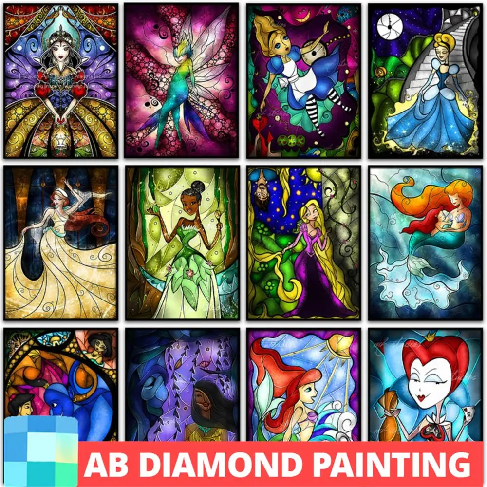 Алмазная живопись AB Drill 5D «сделай сам», «Принцесса Диснея», Белоснежка, полноразмерная круглая квадратная мозаика, вышивка крестиком, домашний декор