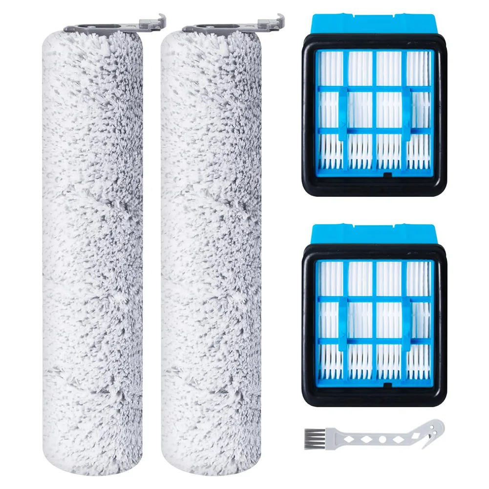 2 * cepillo de rodillo + 2 * filtro + 1 * herramienta de limpieza Compatible con Bissell para CrossWave para OmniForce 3912N | 4046 Depurador de pisos