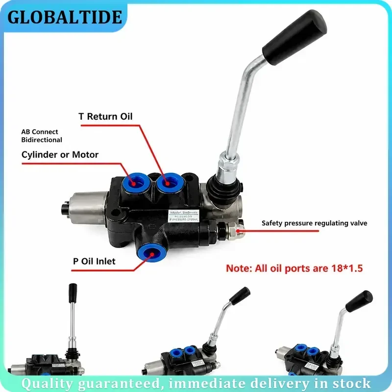 Hydraulic Multi-way Valve Manual Directional Valve Splitter Oil Cylinder Single Direction Valve