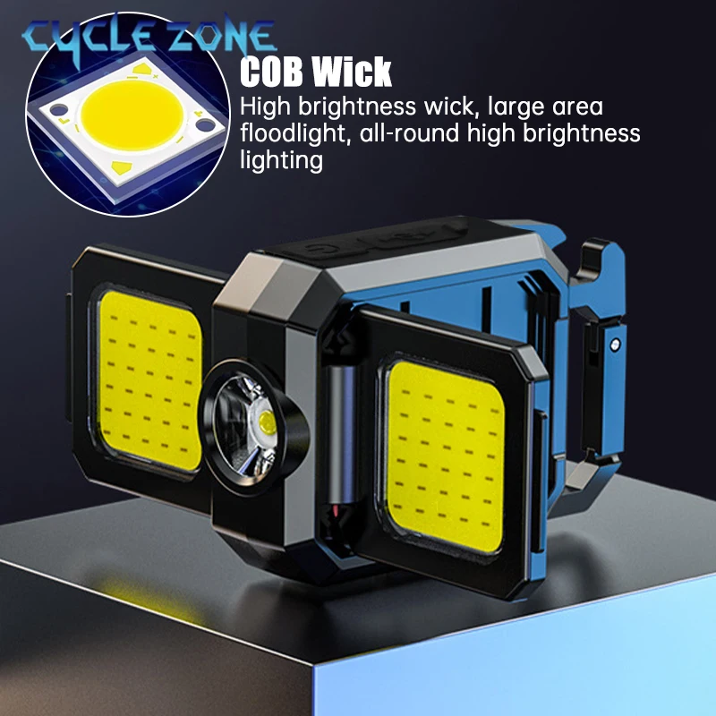 

Multifunctional Mini Keychain Light Flashlight TYPE-C Rechargeable COB Working Light Torch Outdoor Camping Emergency Pocket Lamp