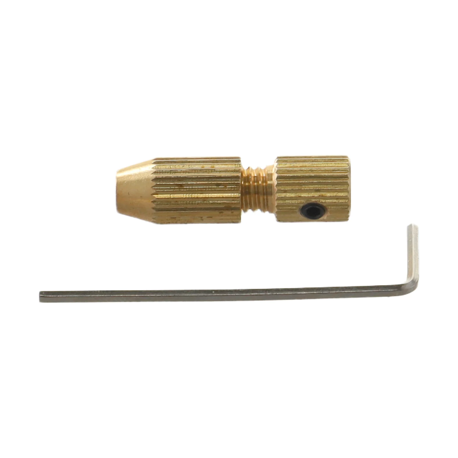 

Brass Motor Shaft Clamp for 20mm Shaft Hole Small Collet Adapter Fixture DrillChuck Set with Key Wrench Easy to Use