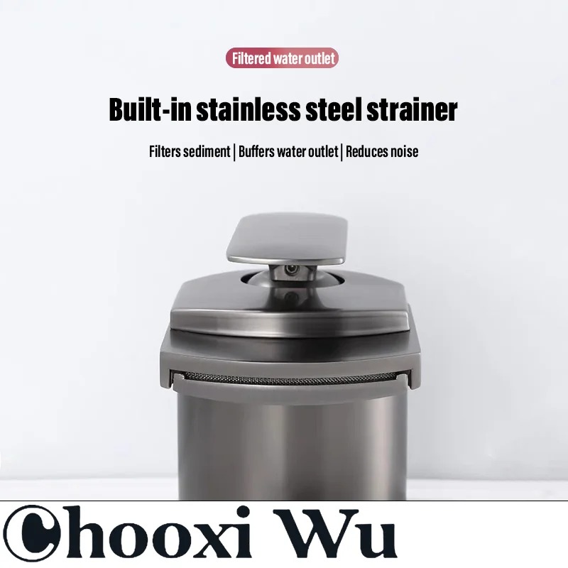 CHOOXIWU - A faucet suitable for bathroom basins, waterfall-style water discharge, hot and cold dual control